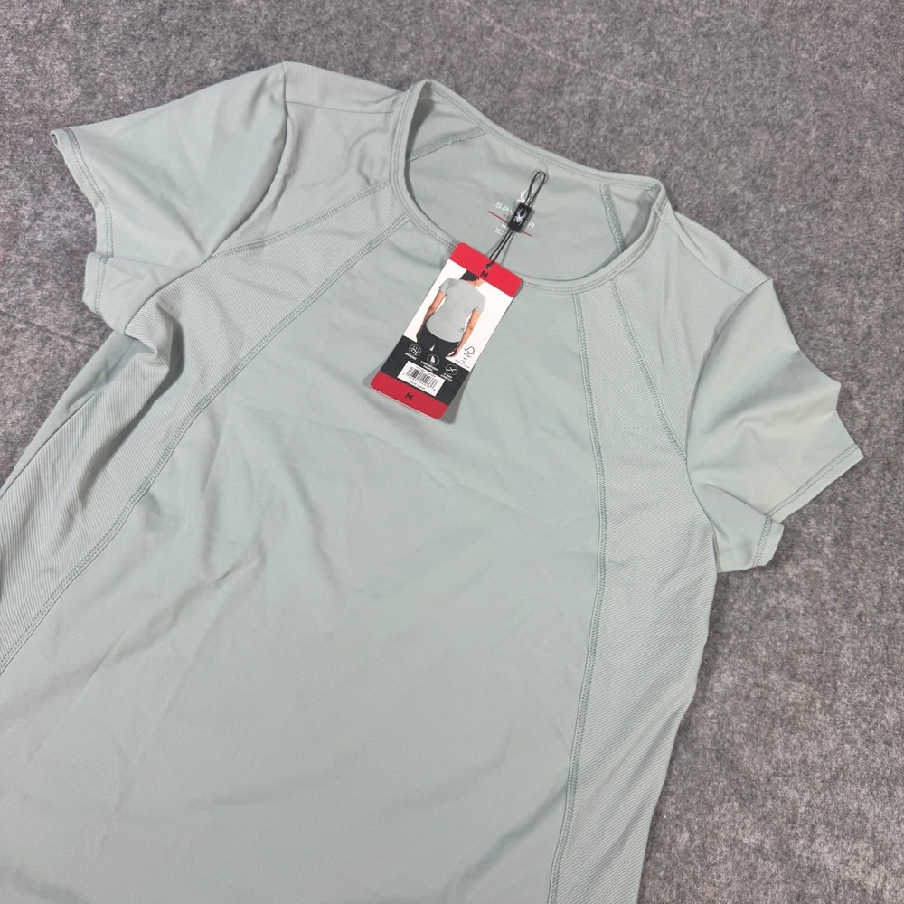 Spyder Active Womens Sage Green Short Sleeve Performance Tee Shirt SP229U Size M